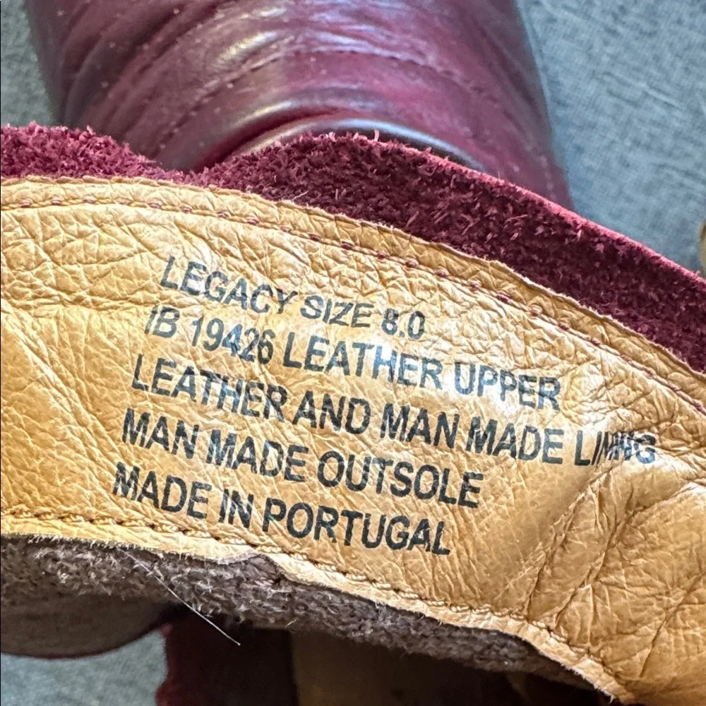 Miz Mooz  “Legacy” Burgundy Leather Ankle Boots with Buckles Size 8 - Picture 9 of 9